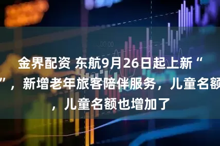 金界配资 东航9月26日起上新“陪伴服务”，新增老年旅客陪伴服务，儿童名额也增加了