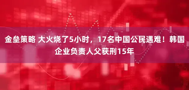 金垒策略 大火烧了5小时，17名中国公民遇难！韩国企业负责人父获刑15年